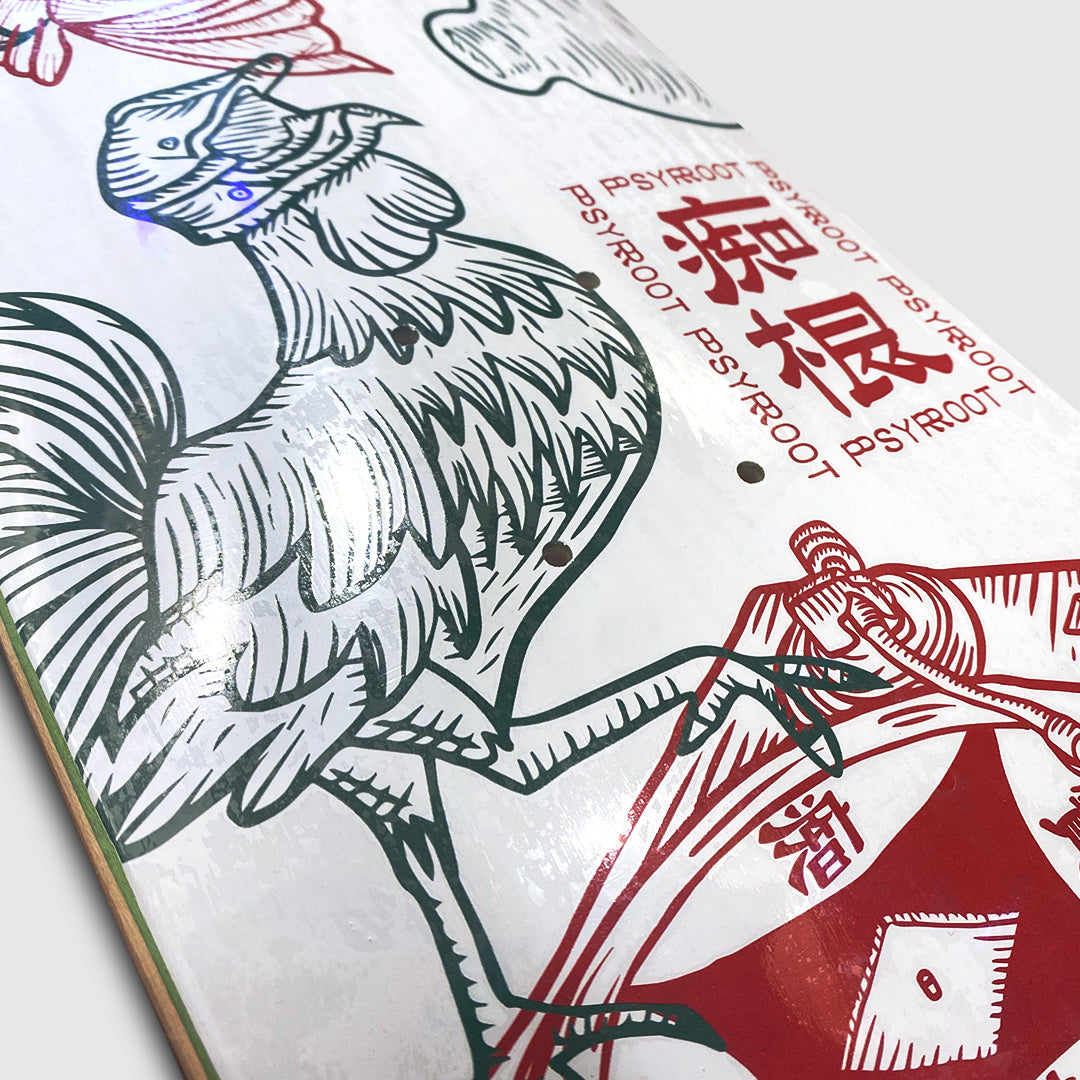 PSYROOT - Fish Prawn Crab Skateboard Deck 8"