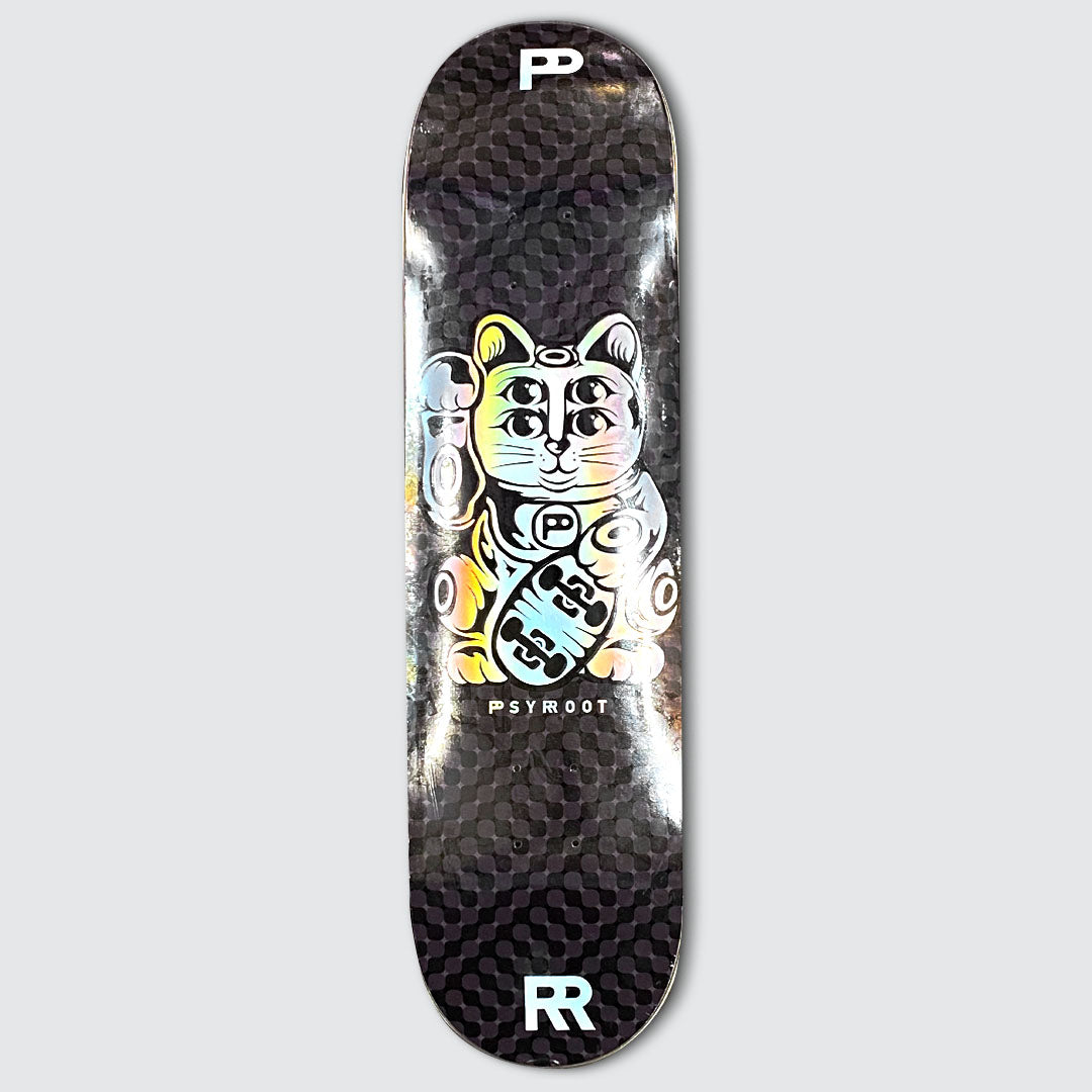 PSYROOT - Lucky Cat Deck (Chrome) 8.25"