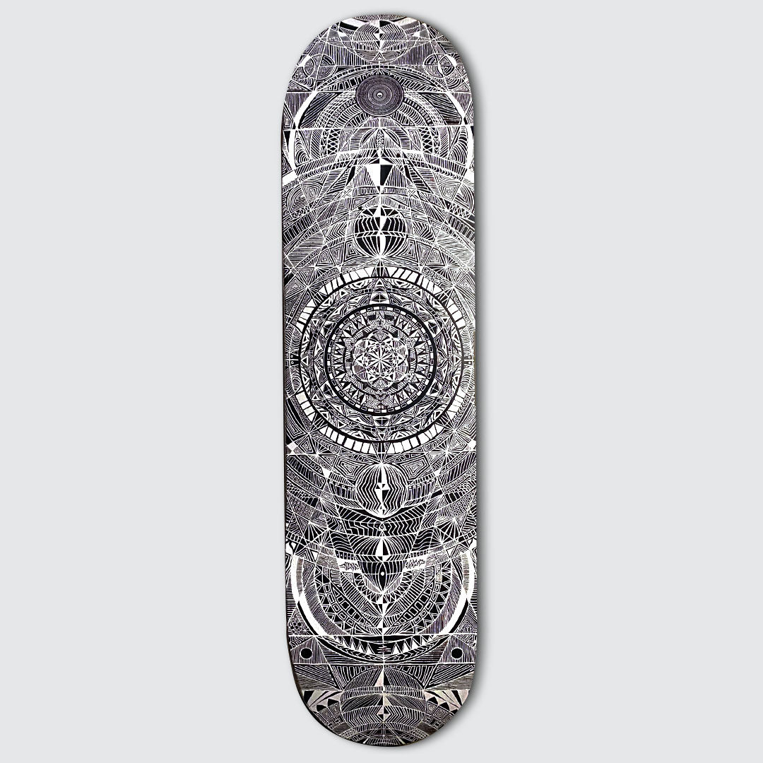 CIRCLE HONG KONG - Mandala Skateboard Deck (Glow in the Dark) 8.375"