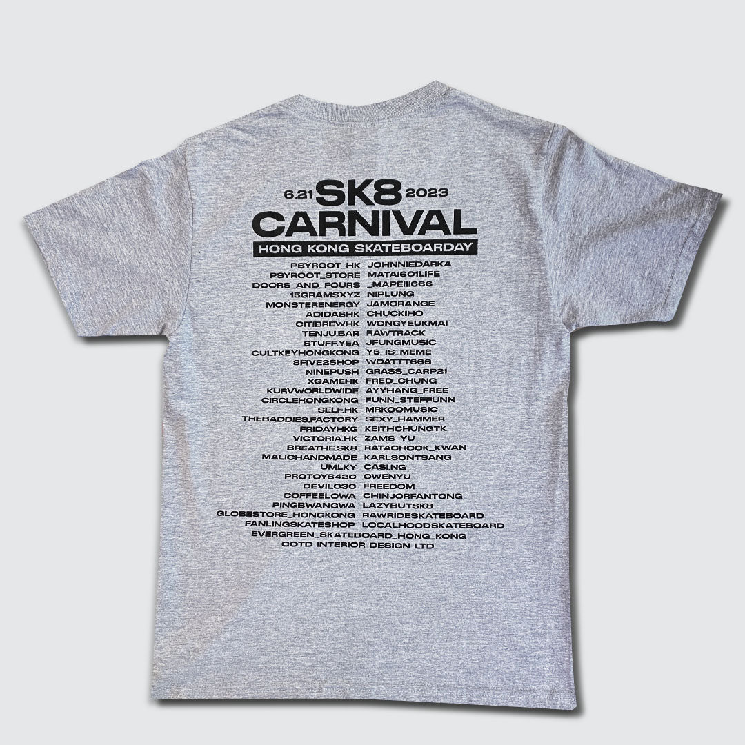 PSYROOT - SK8CARNIVAL Go Skateboarding Day 2023 Event Tee (Grey)