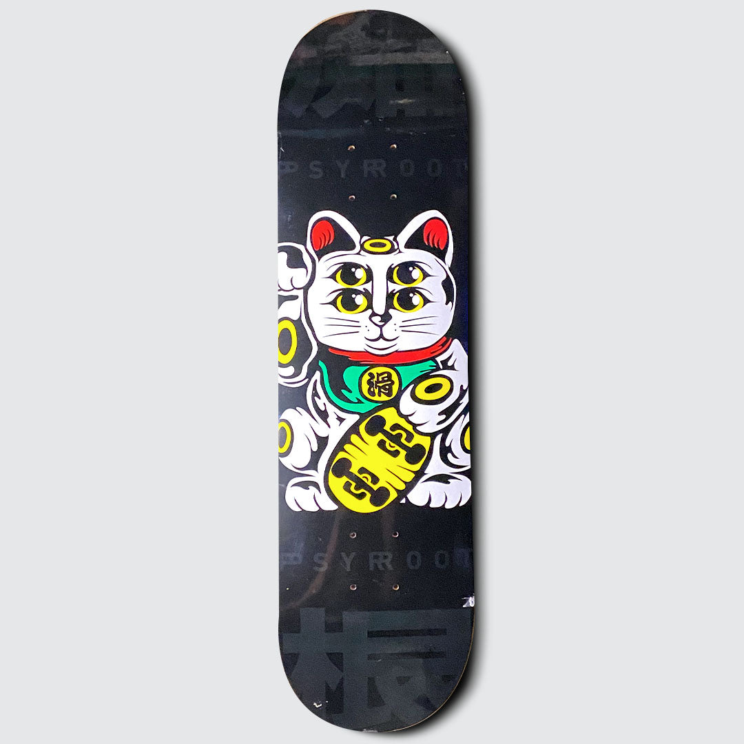 PSYROOT - Lucky Cat Deck (White) 8.0"